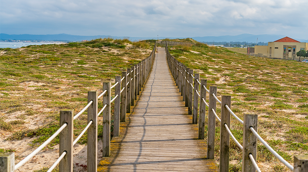 Camino Portugues Coastal Route at Povoa de Varzim, Portugal
